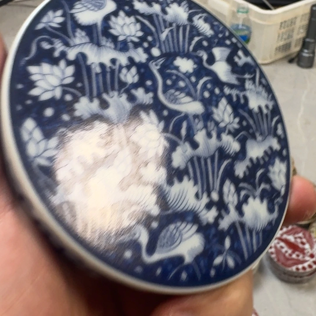 杯青花一路连科盖置