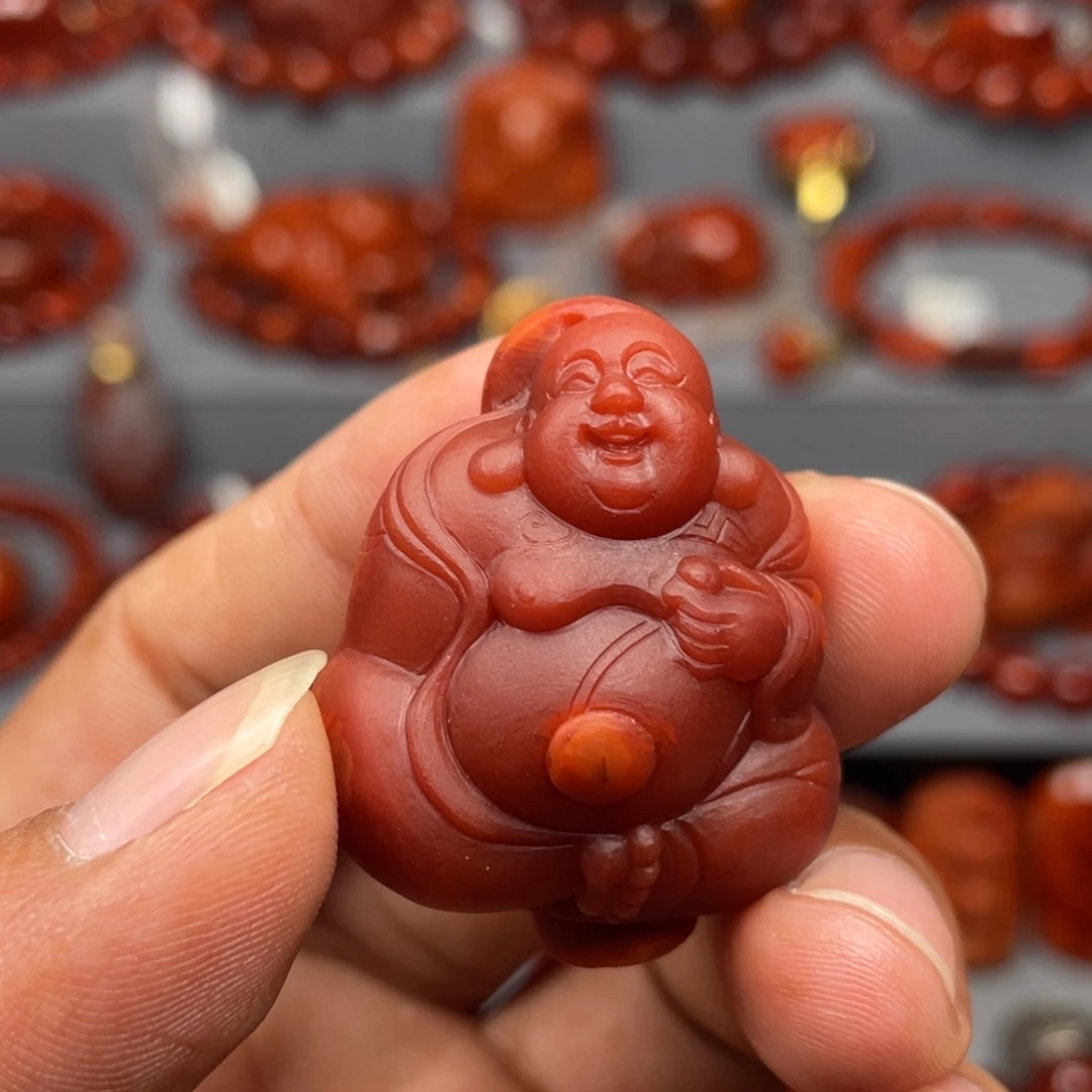南红玛瑙未镶嵌珠宝奇石吊坠