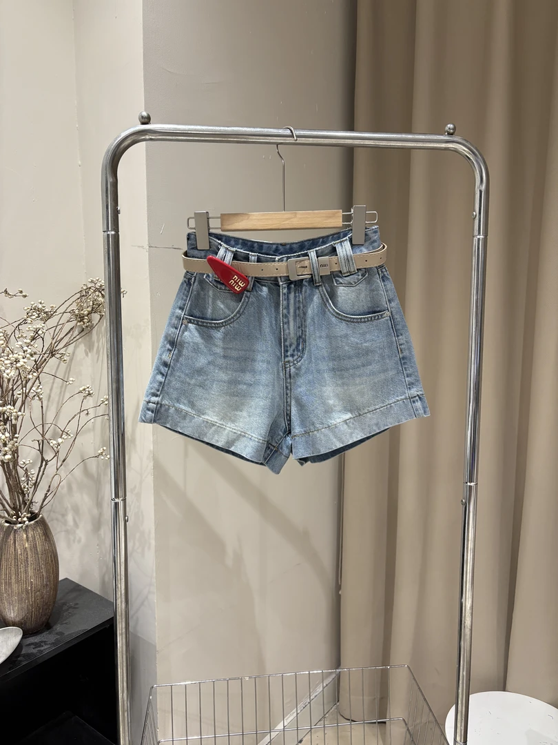 【36265】星势家 莱赛尔  夏季A字高腰牛仔短裤