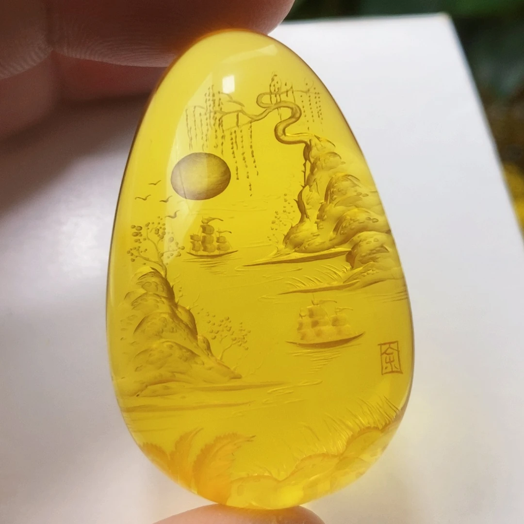 【闪购商品】金珀吊坠(不含链)未镶嵌