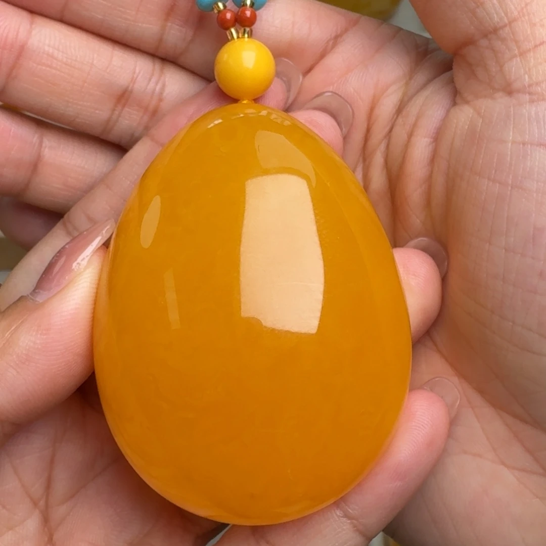 蜜蜡未镶嵌毛衣链无优化无烤色无补胶无覆膜无辐照无煮蜜