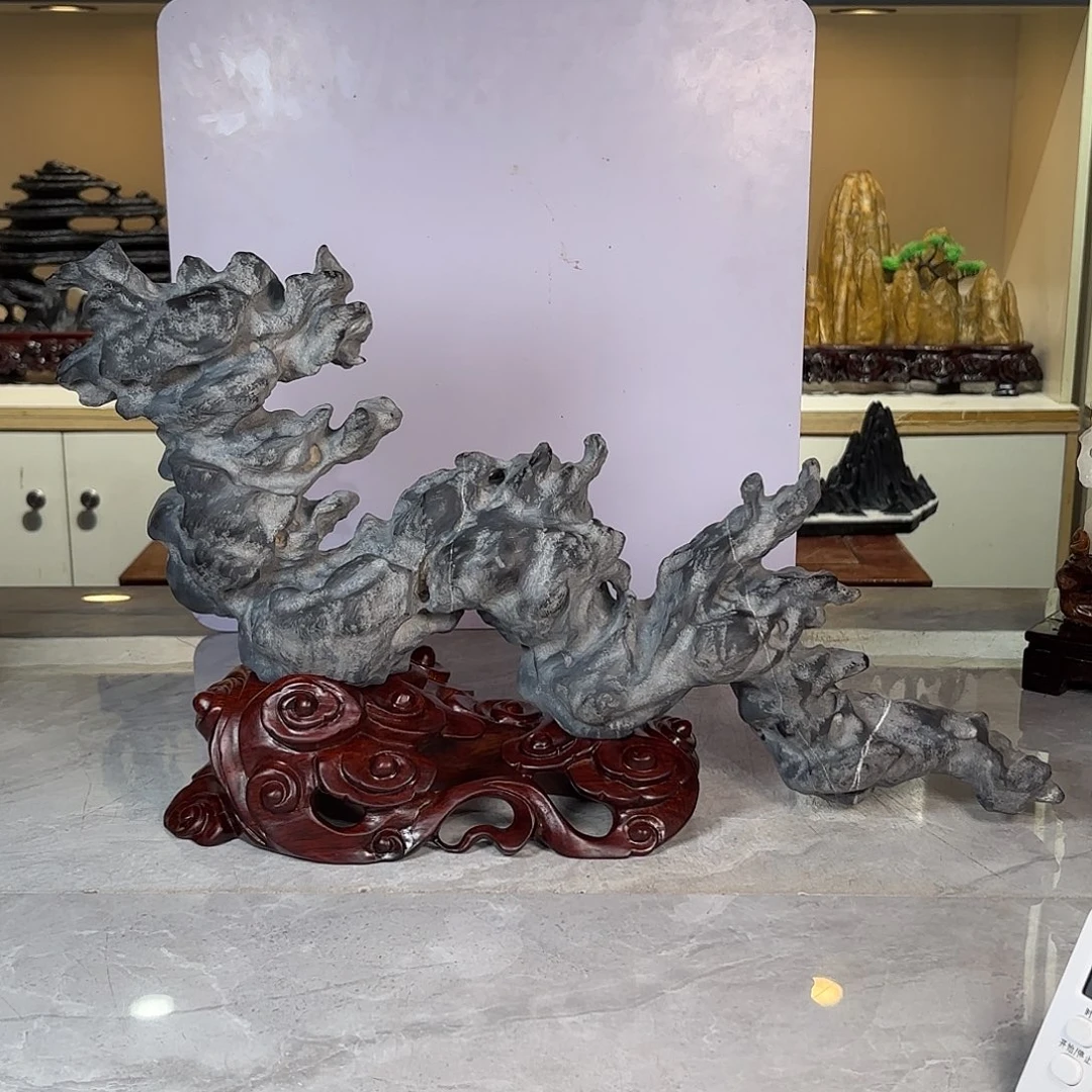 磊***灵璧石手工雕刻奇石摆件
