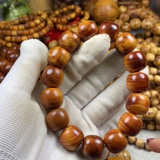 柏木（崖柏）手串/手链1516红油玉化