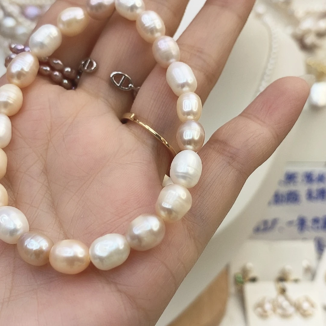 颈饰淡水珍珠钛钢