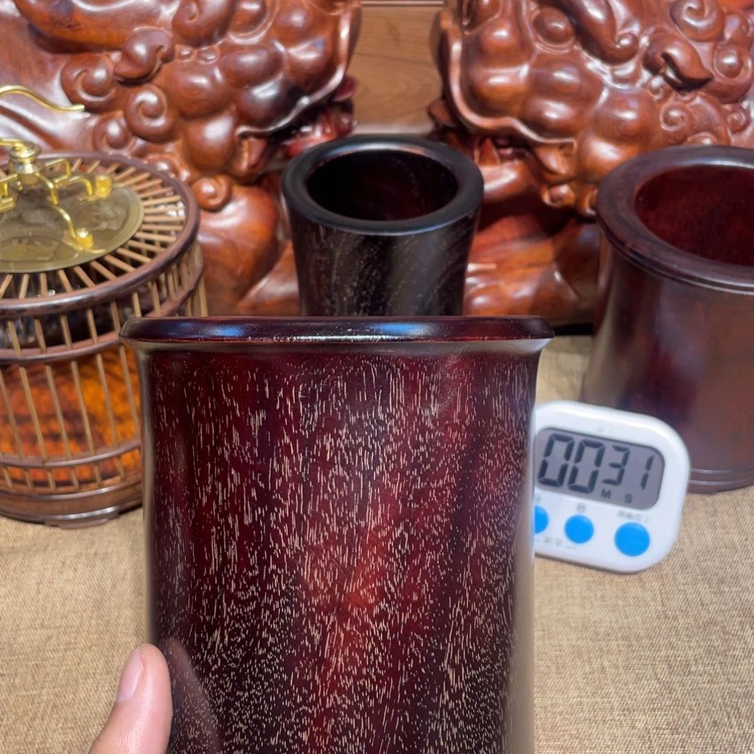 木北****画笔筒小叶紫檀