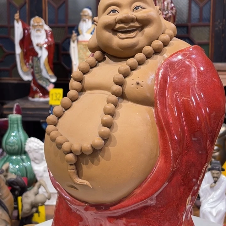 石湾公仔衬托盆景