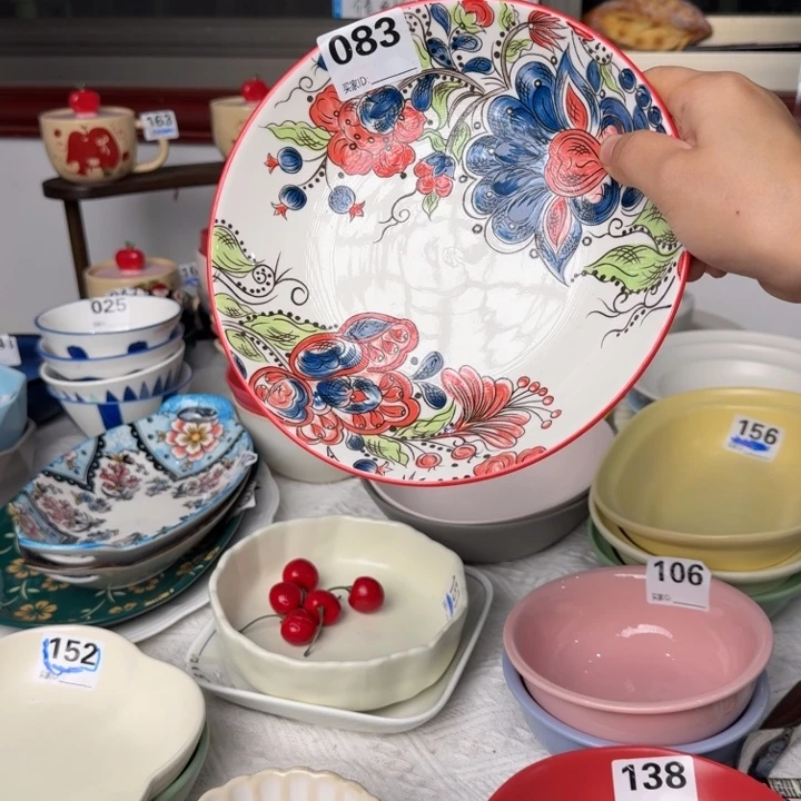 搪瓷0838寸花碟112233