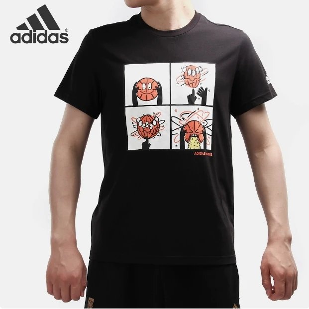 Adidas/阿迪达斯男装圆领休闲运动短袖T恤DU6857