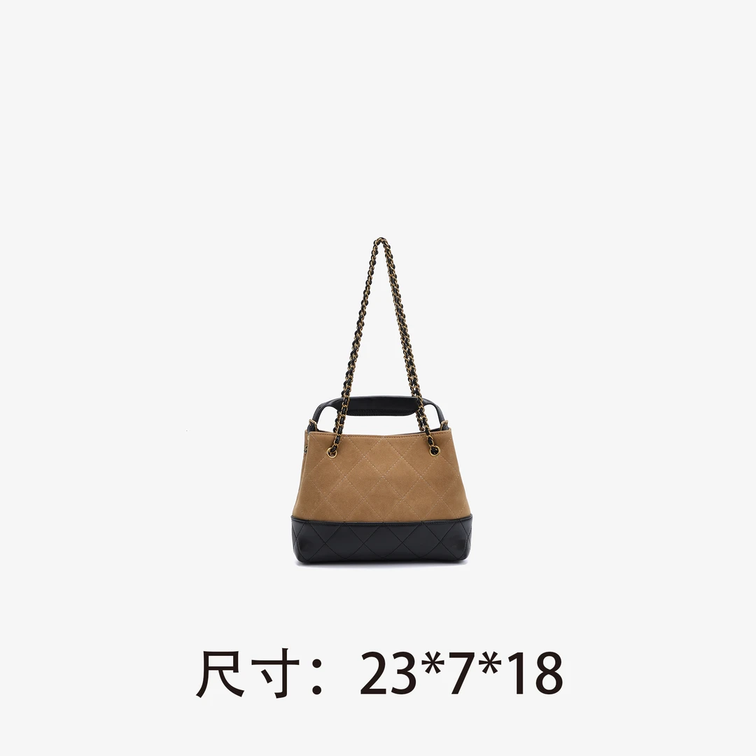 【C110】小香风手提包-新款女包斜挎包百搭单肩包（尺寸23*7*18）