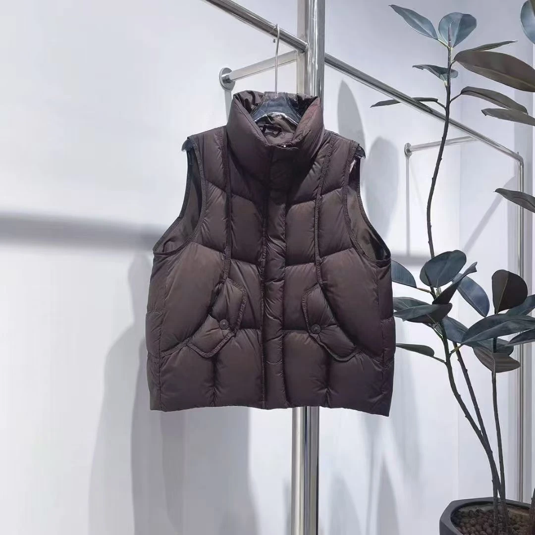 女款冬季时尚保暖羽绒马甲宽松立领韩版时尚马甲