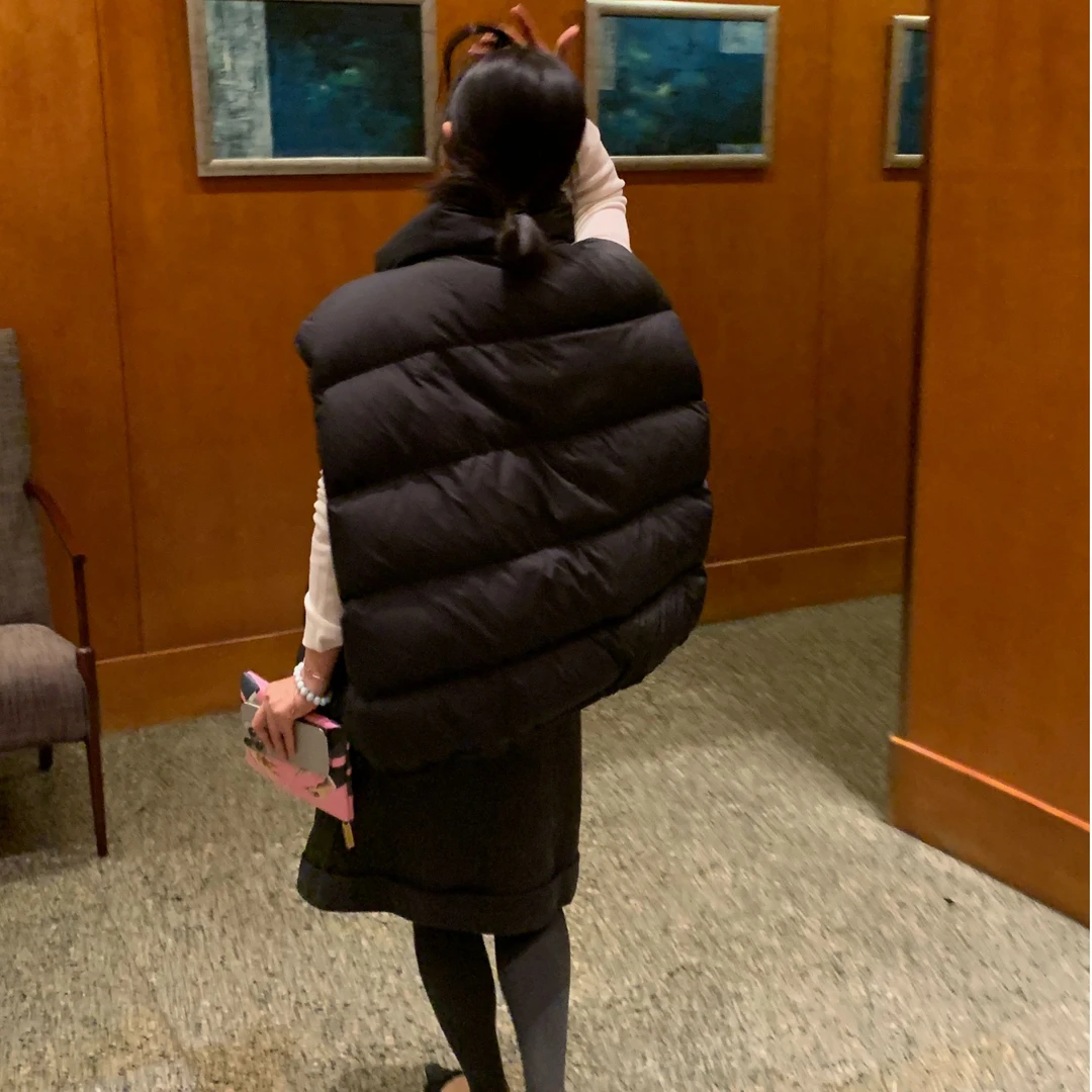 LILUSHOP 街头风立领羽 绒 马甲