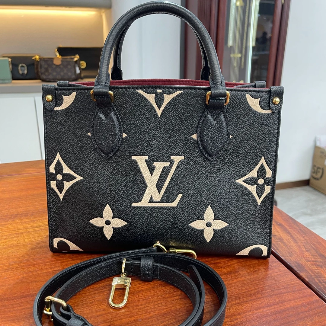 99新 LouisVuitton/路易威登 【辛河奢品】lv onthego手拎斜挎包
