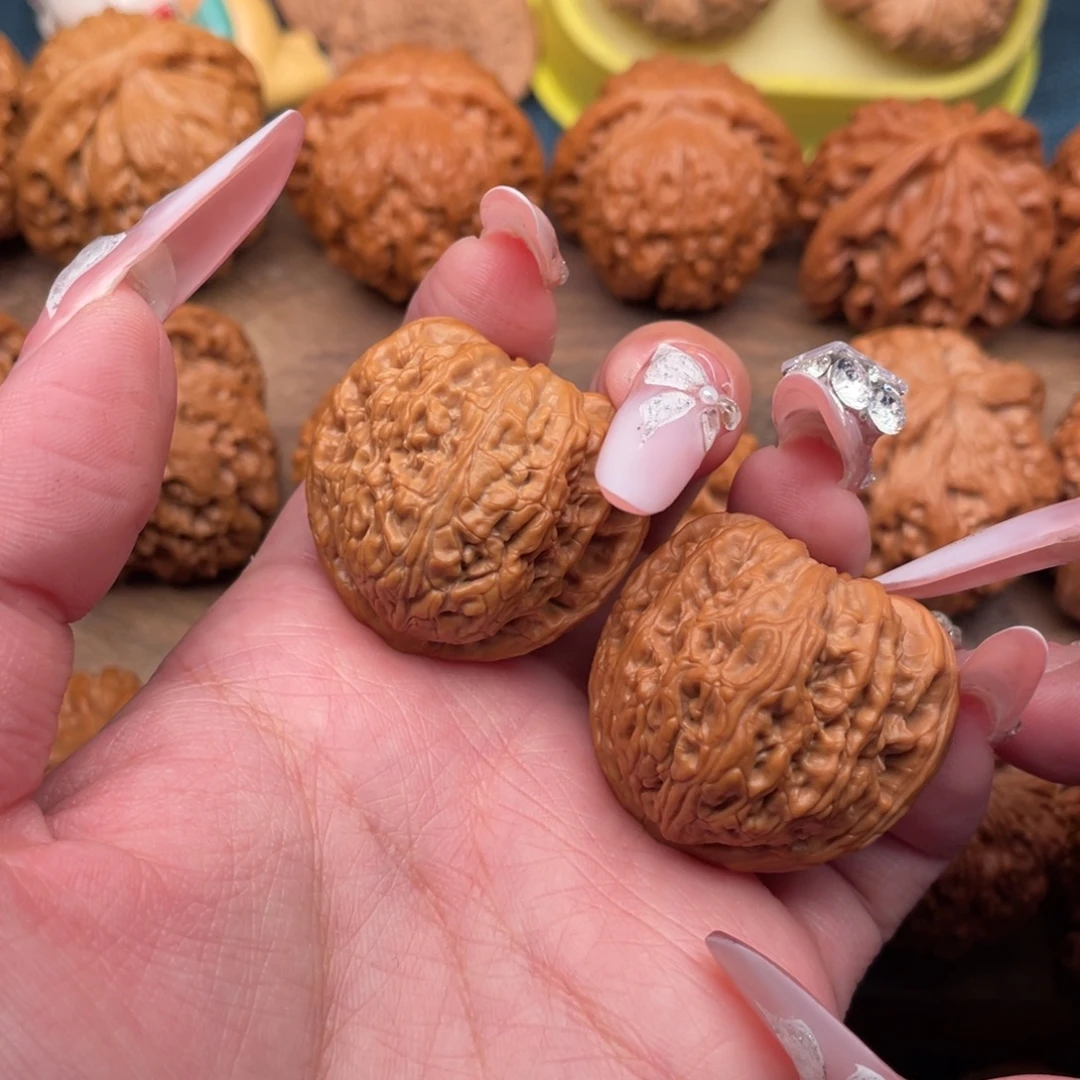 把件文玩核桃全品精配三角密纹34