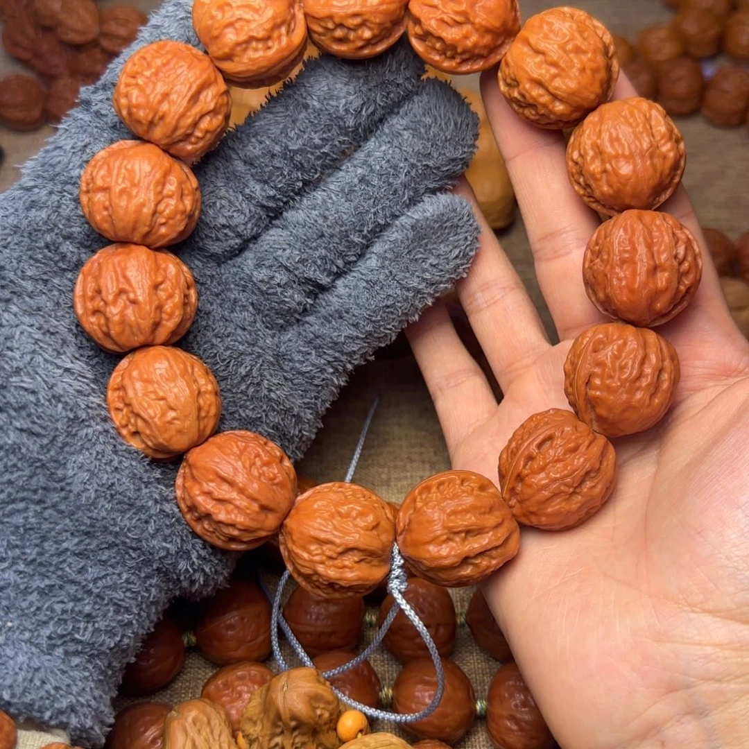 吊坠文玩核桃荔枝纹方墩手持24.24.23