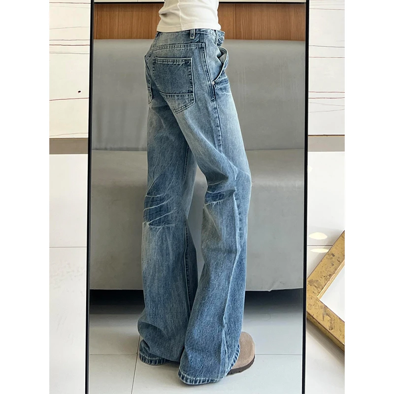 大码低腰高级感显瘦百搭牛仔裤女夏季新款时尚宽松垂感拖地阔腿裤