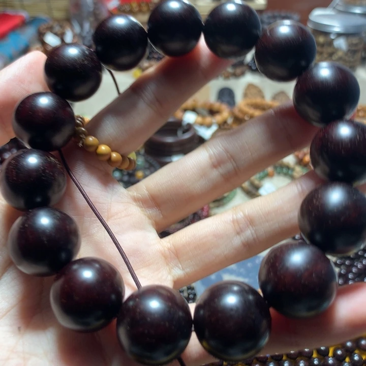 小叶紫檀手串/手链阿***?15爆星15颗