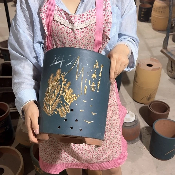 紫砂花盆紫砂花盆