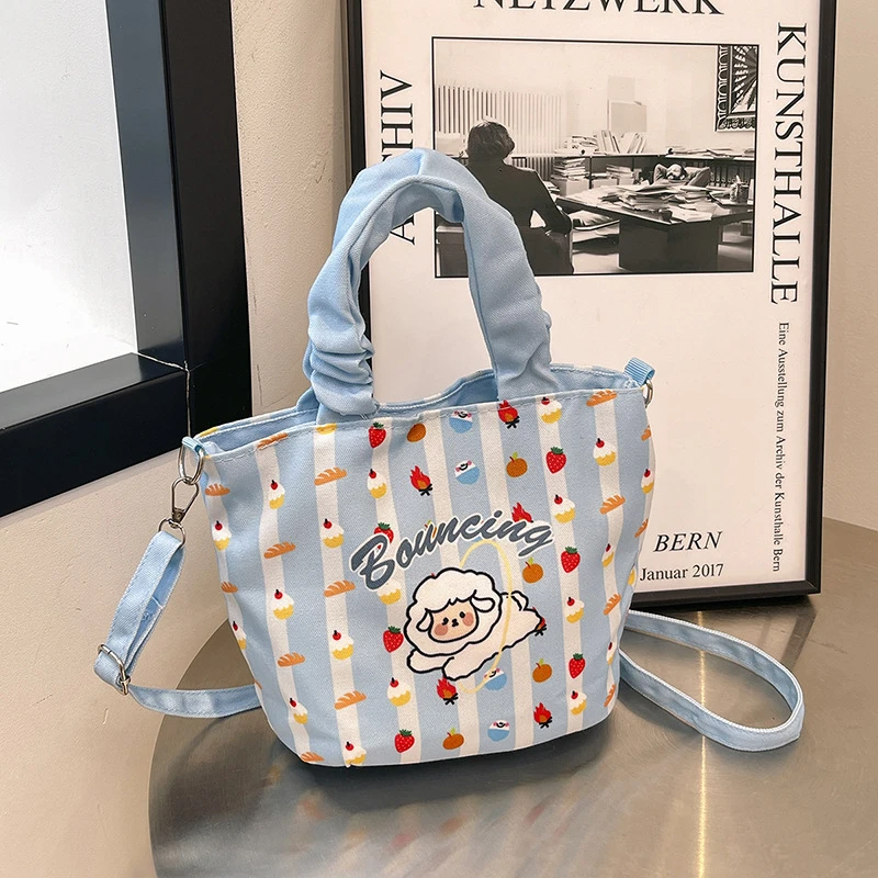 韩系可爱手提水桶包2025新款时尚小清新简约休闲高颜值单肩斜挎包