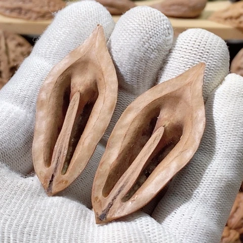 文玩核桃把件你**？开半