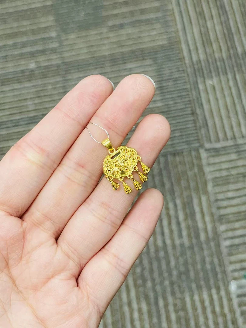 足金999 锦上添花提溜吊坠