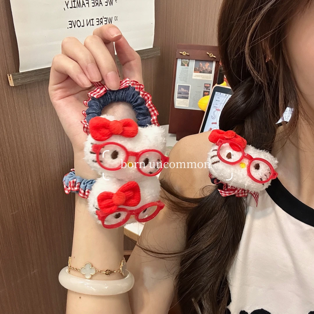 可爱KT猫发绳女童头饰头绳发饰可爱卡通宝宝女孩碎发橡皮筋高弹力
