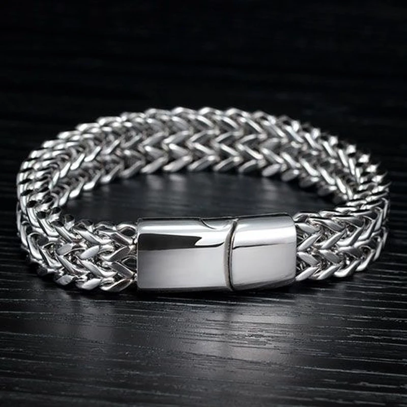 男士钛钢手链潮流个性欧美大气个性时尚手环男士霸气韩版学生手链