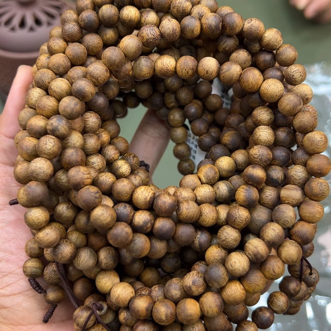 沉香手串海南老白棋卡8/21g多圈多样性发一