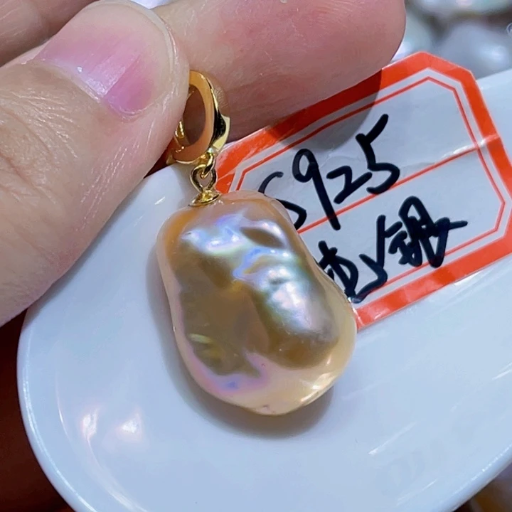 淡水珍珠银S925镶嵌颈饰