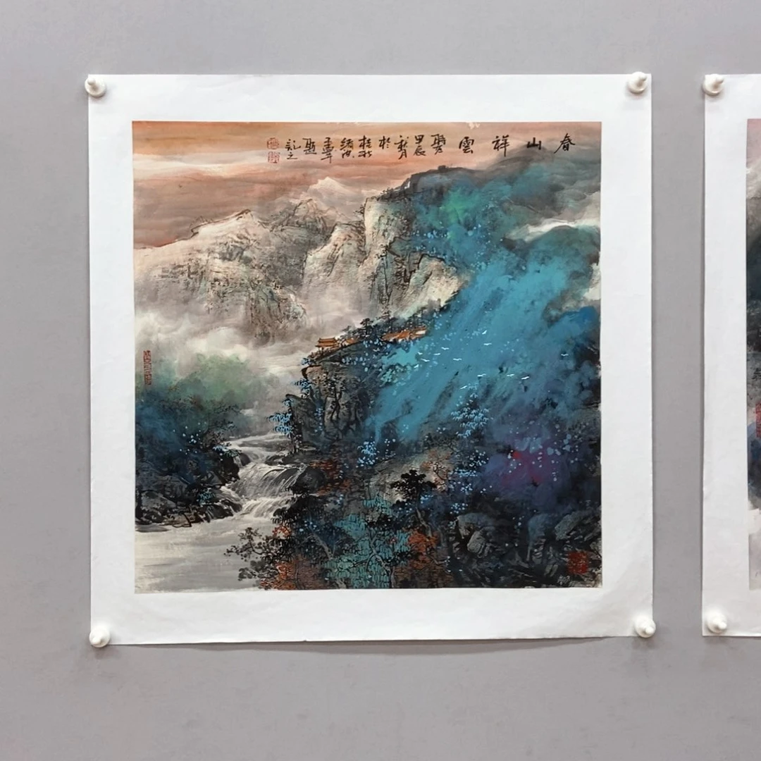 国画张绪洪四尺斗方真人真品