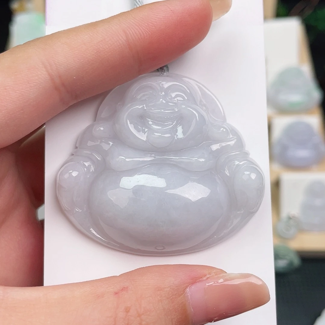 翡翠未镶嵌颈饰佛公