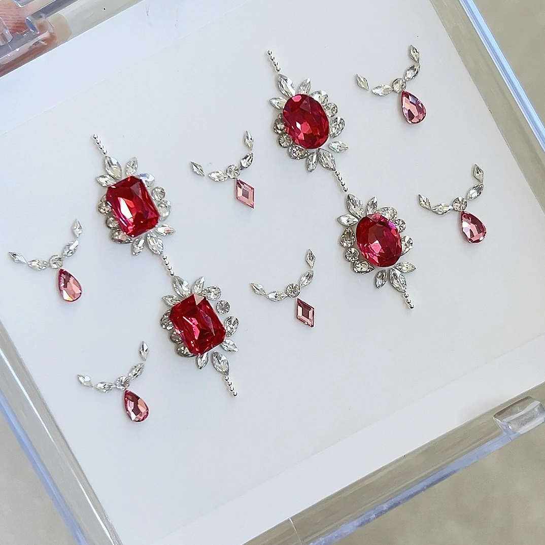 F004号美甲钻材料包套盒春夏多巴胺美甲套装组合锆石一整套