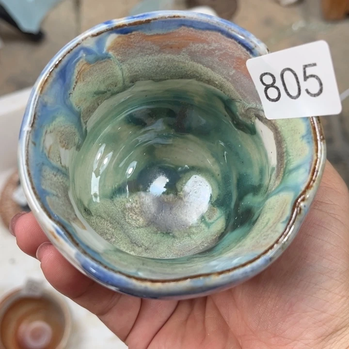 全手工柴烧志野杯805
