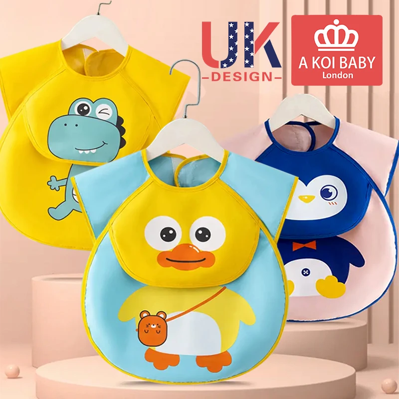夏季儿童围兜女宝宝吃饭罩衣男宝无袖饭兜防水防脏婴儿辅食口水兜
