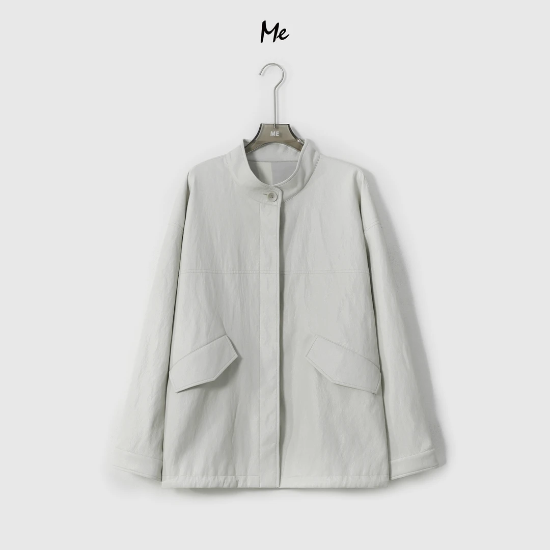 ME【白日雾都】重工弯刀袖unisex中性显瘦时尚一手长外套MESA0996