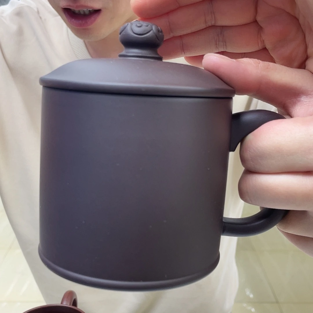 茶杯紫砂111111盘龙老板杯