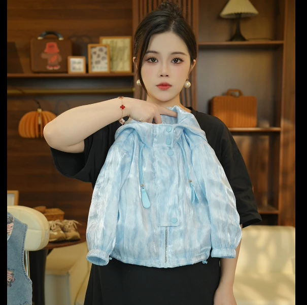 儿童夏季防晒衣新款冰丝防晒服夏装男女宝宝衣轻薄款连帽外套童装