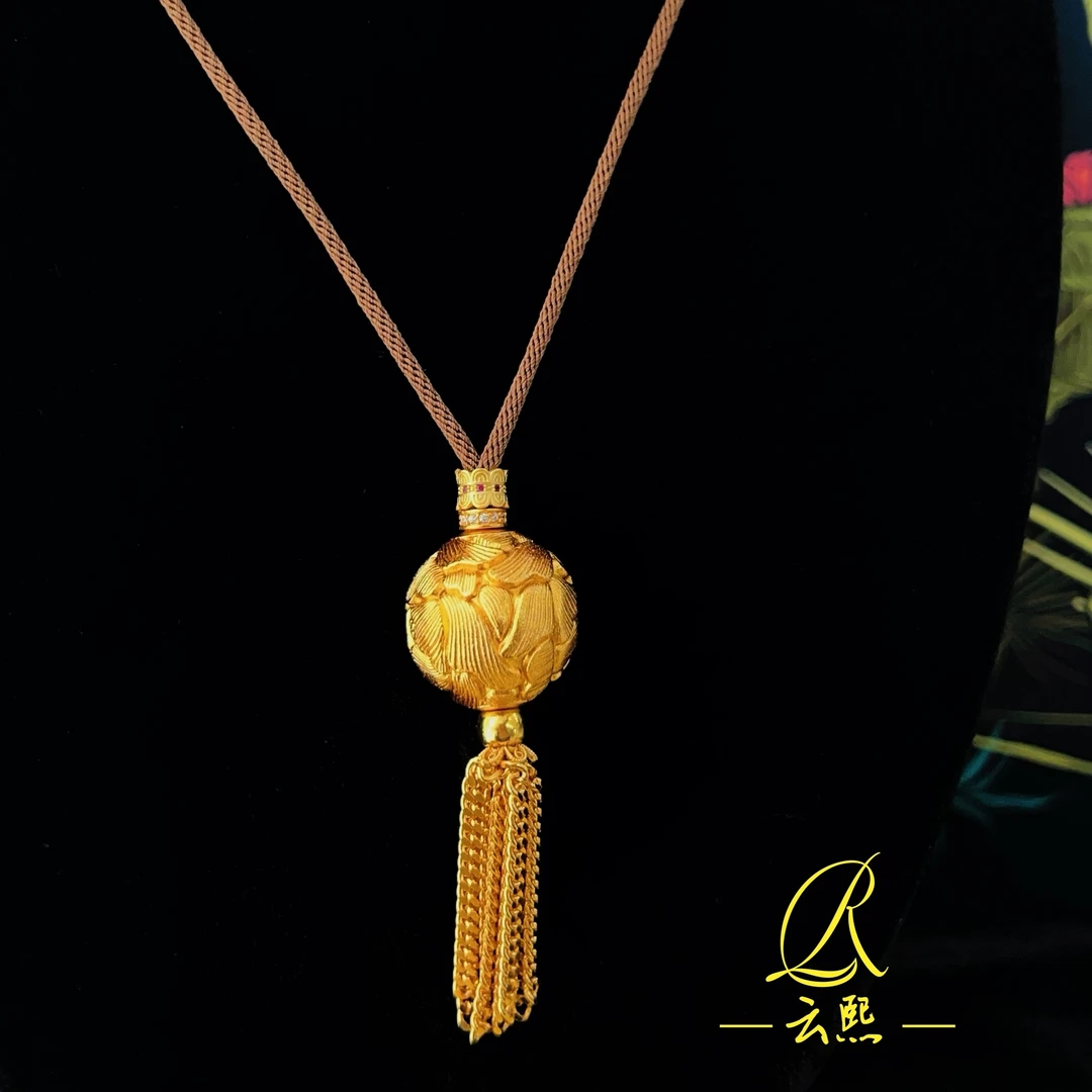 铜合金吊坠 新中式绣球吊坠时尚气质