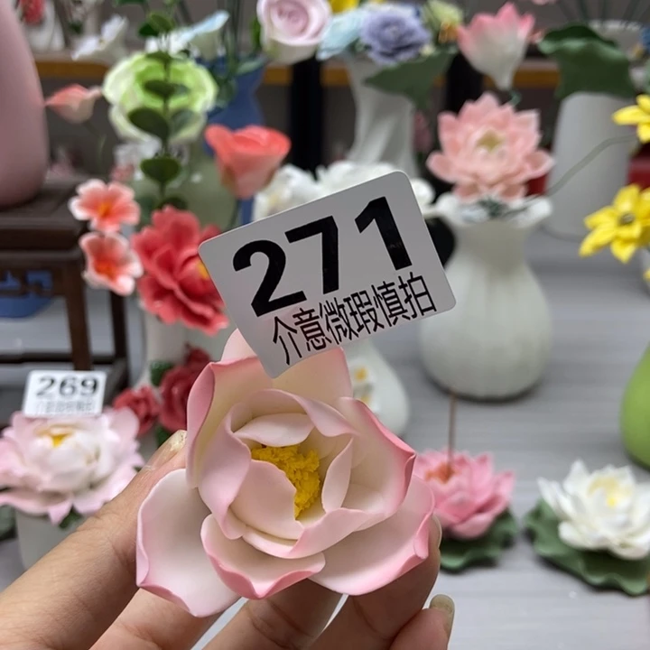 凤***城陶瓷手工制作陶瓷花