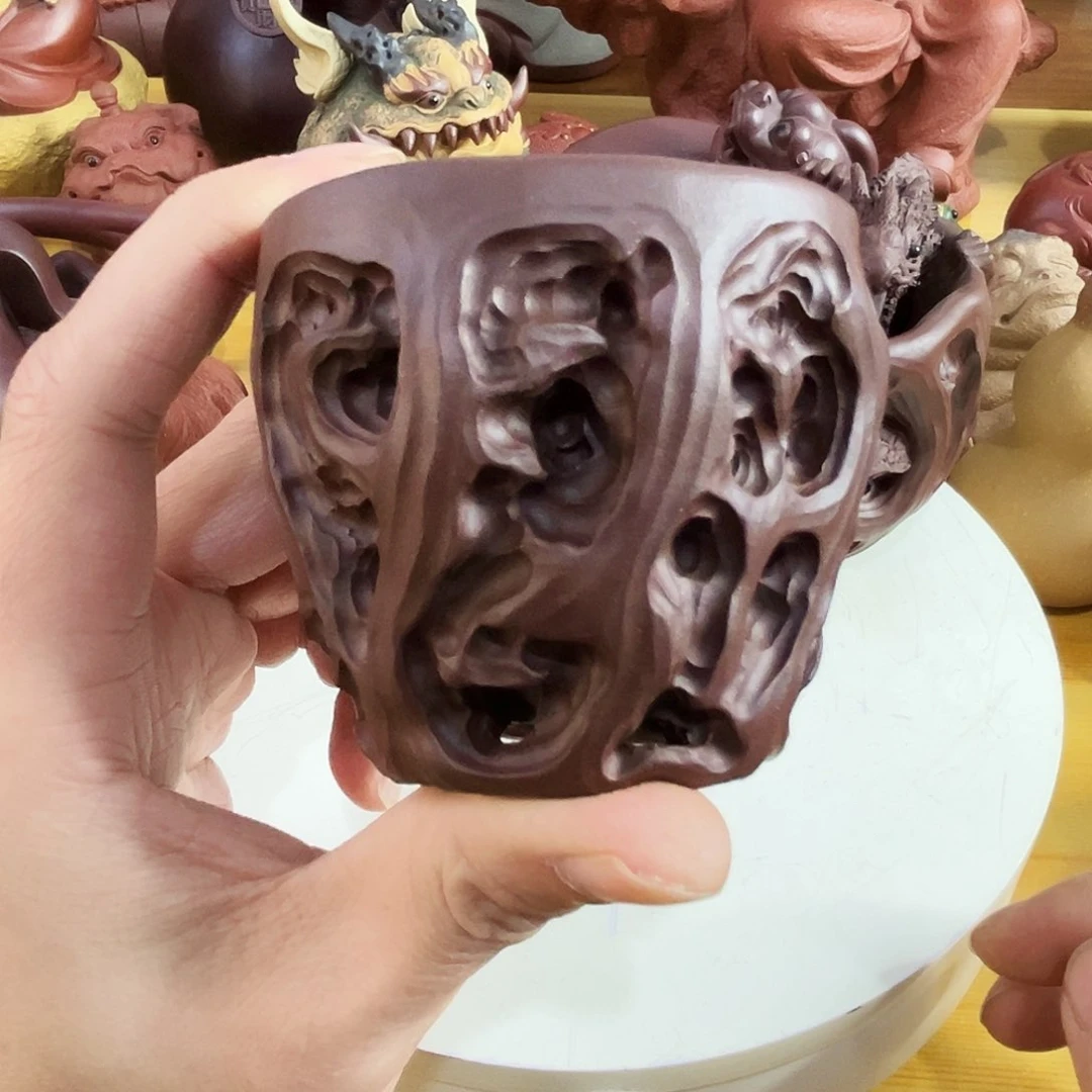 紫砂茶杯维****维太湖石主人杯