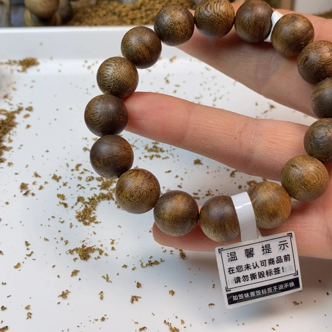 沉香手串绿棋楠规格1.4-15
