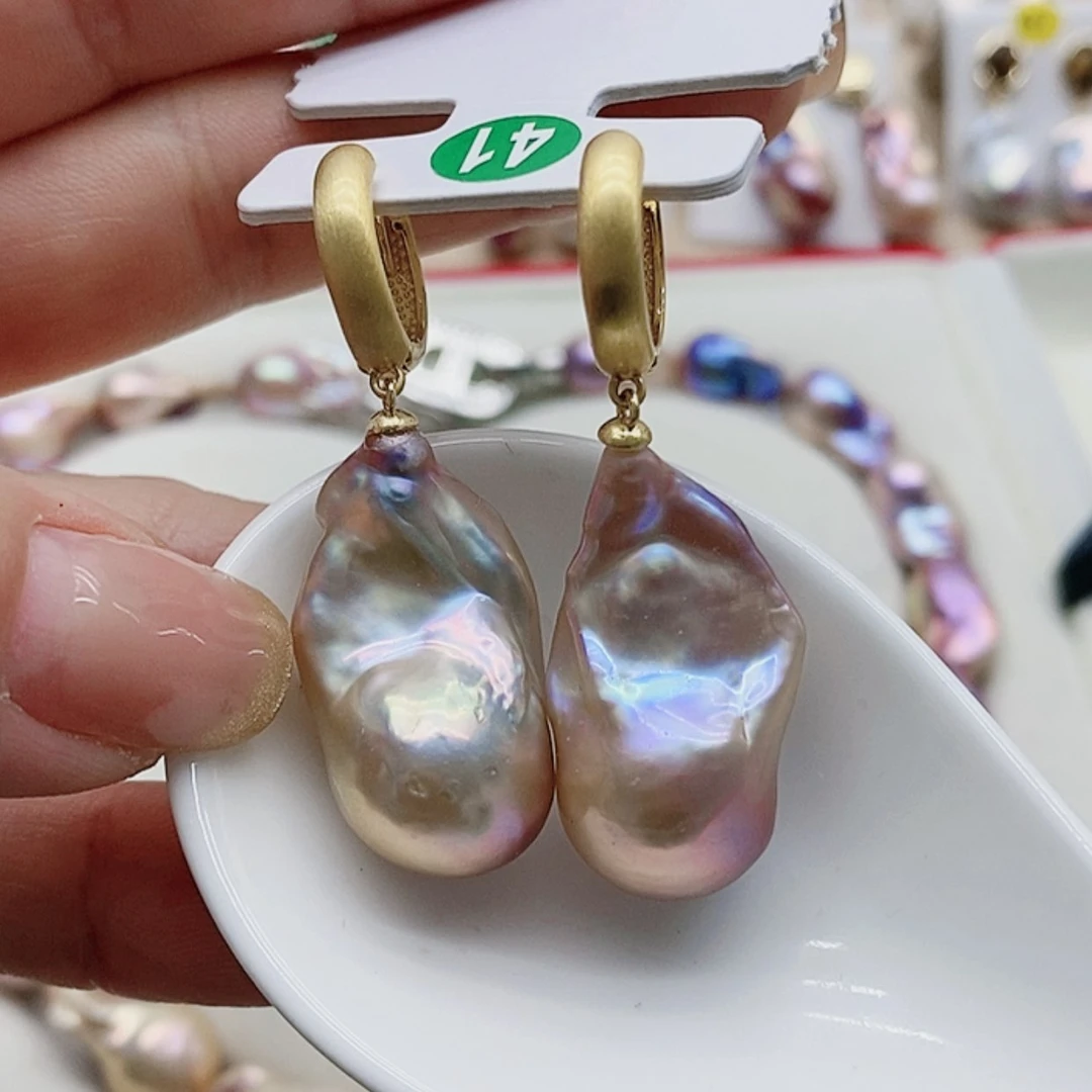 【闪购商品】淡水珍珠耳饰银S925镶嵌