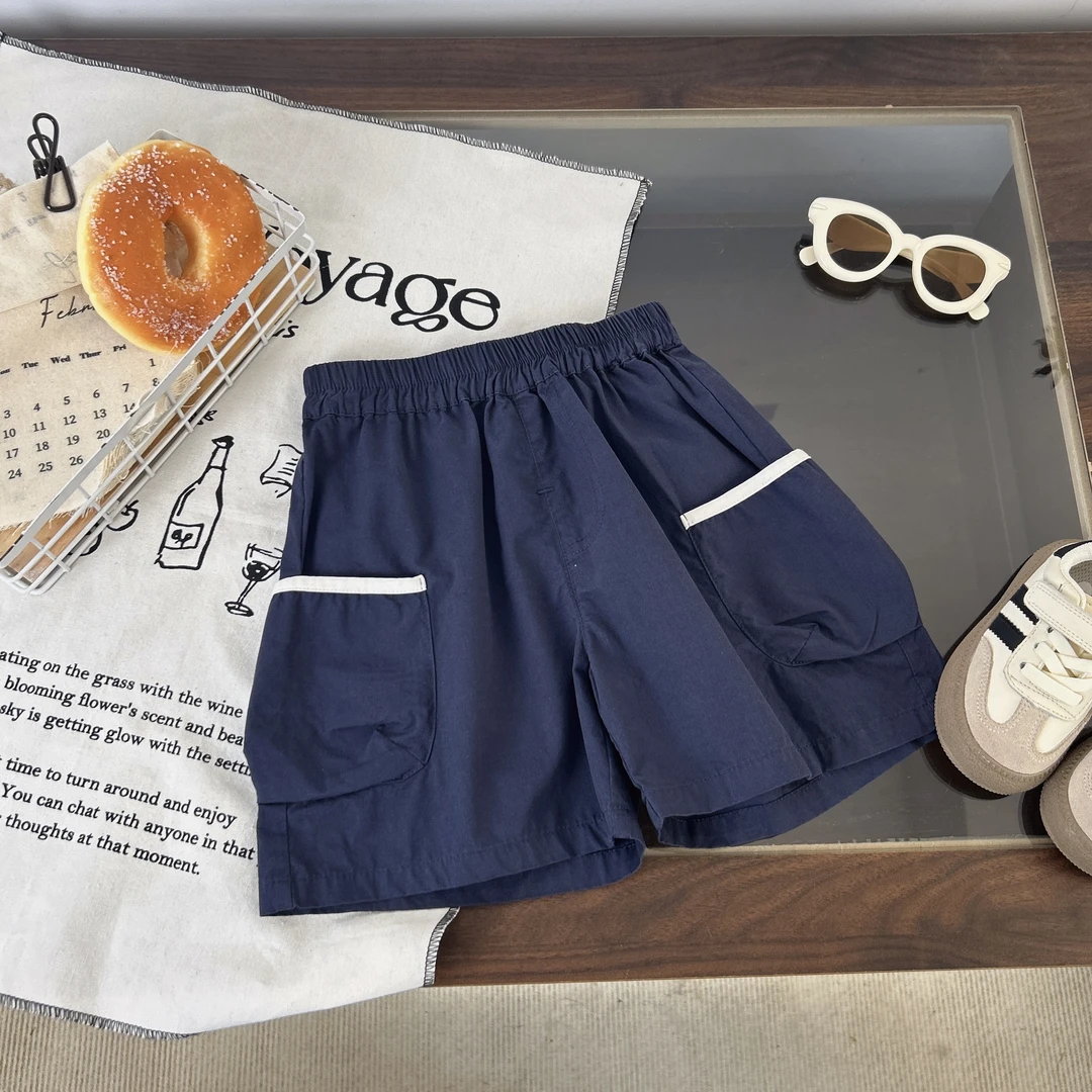 2025夏季新款儿童藏青色短裤BMX251268