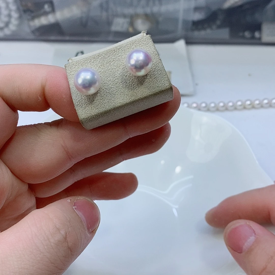海水珍珠耳饰18K金镶嵌