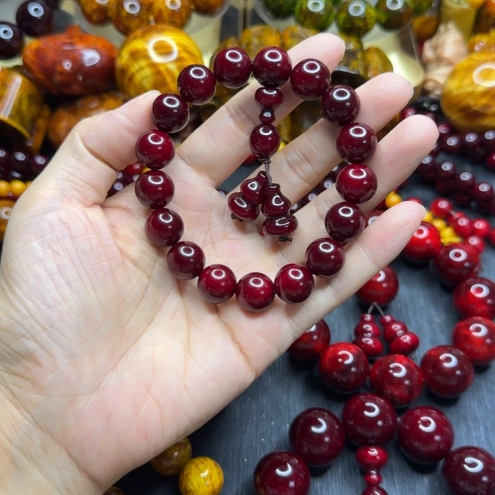 松木琥珀木文玩手串