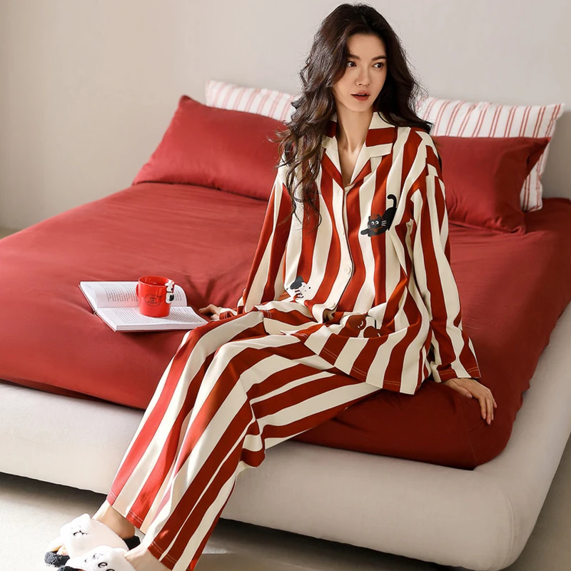 【云感棉-春秋带胸垫月子服】产前产后产妇孕期哺乳喂奶新年大红色