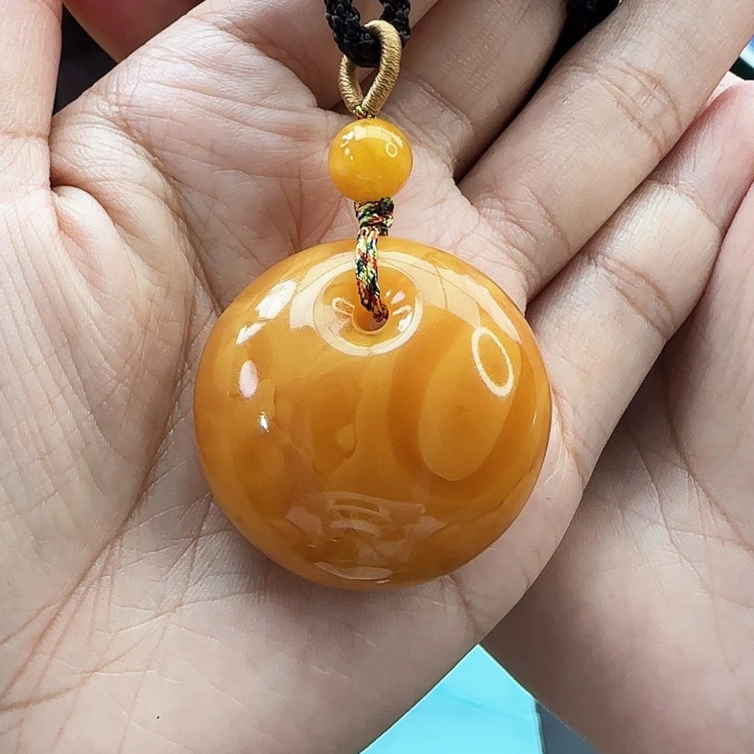琥珀颈饰未镶嵌吊坠