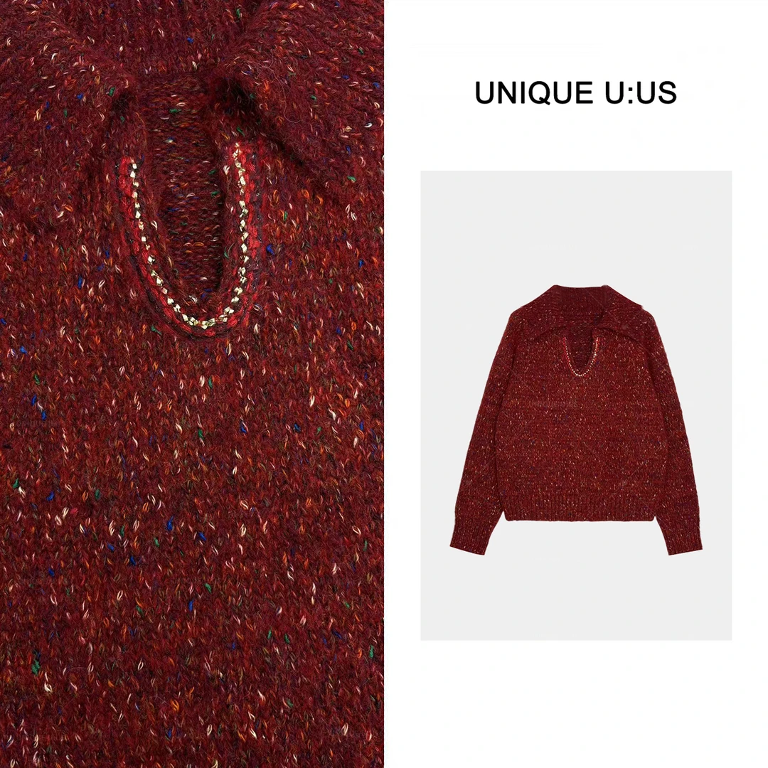 【TangTang·Studio】极光星辉秋冬简约百搭气质针织衫-2412005