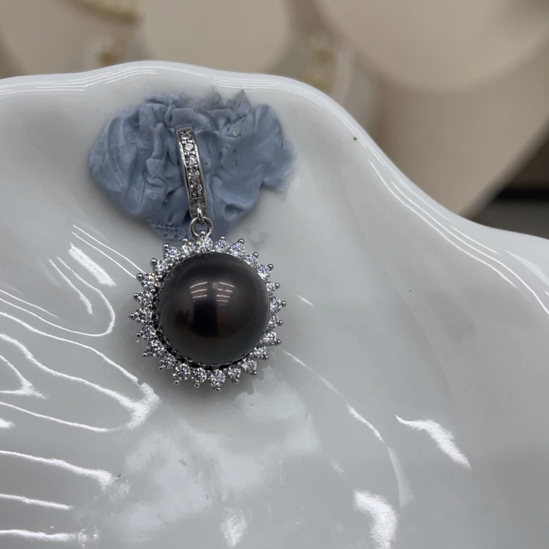 银S925镶嵌颈饰海水珍珠