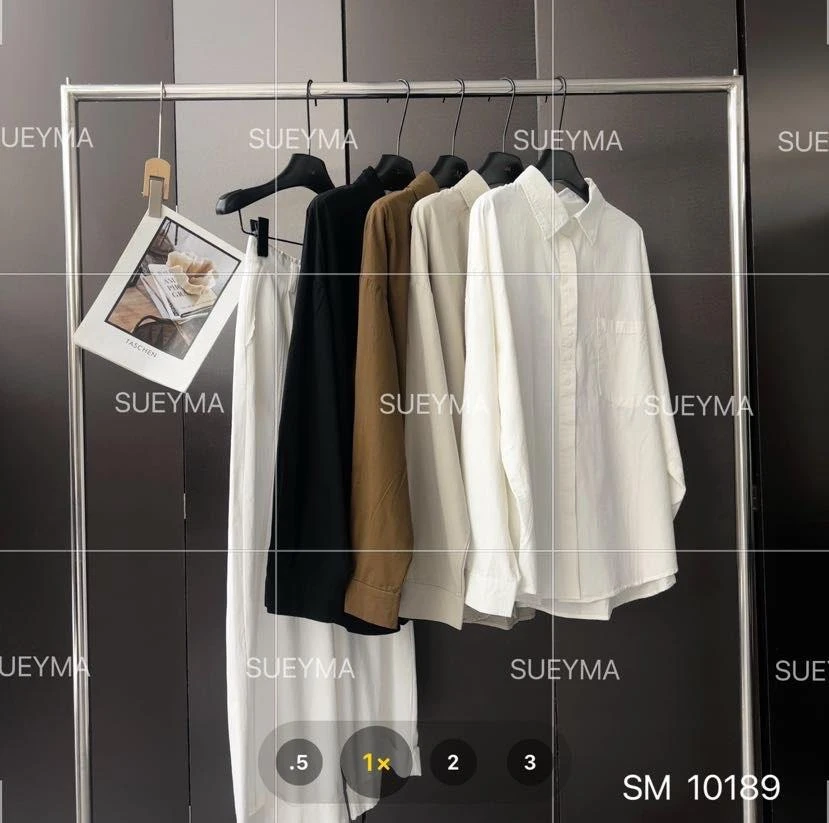 SUEYMA极简纯色翻领显瘦衬衫 10189（福福）