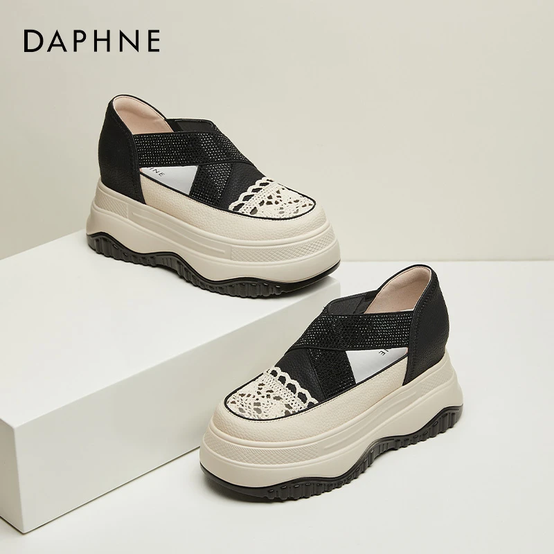 达芙妮正品包头厚底凉鞋2025夏季透气镂空增高鞋外穿休闲百搭拖鞋